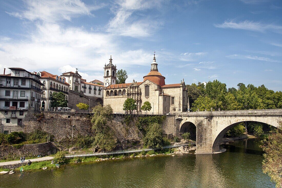 Portugal, Amarante, Tamega River, San Gonzalo Bridge