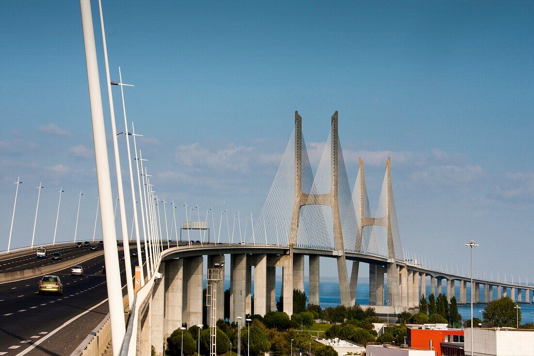 Portugal, Lisbon, Vasco de Gama bridge