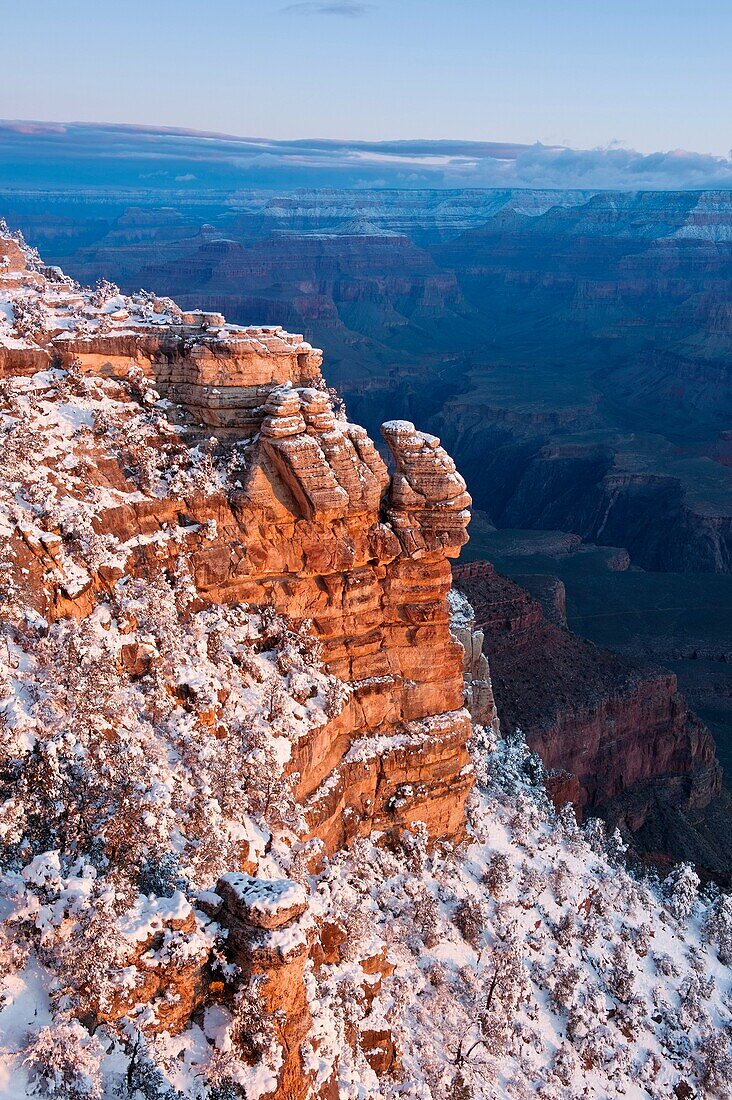 Sunrise view from Mather Point, Grand Canyon national park, Arizona, USA