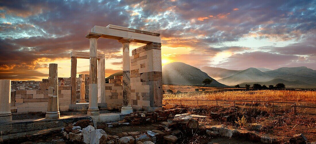 Greek Temple of Dimitras - Naxos Cylcades Islands, Greece