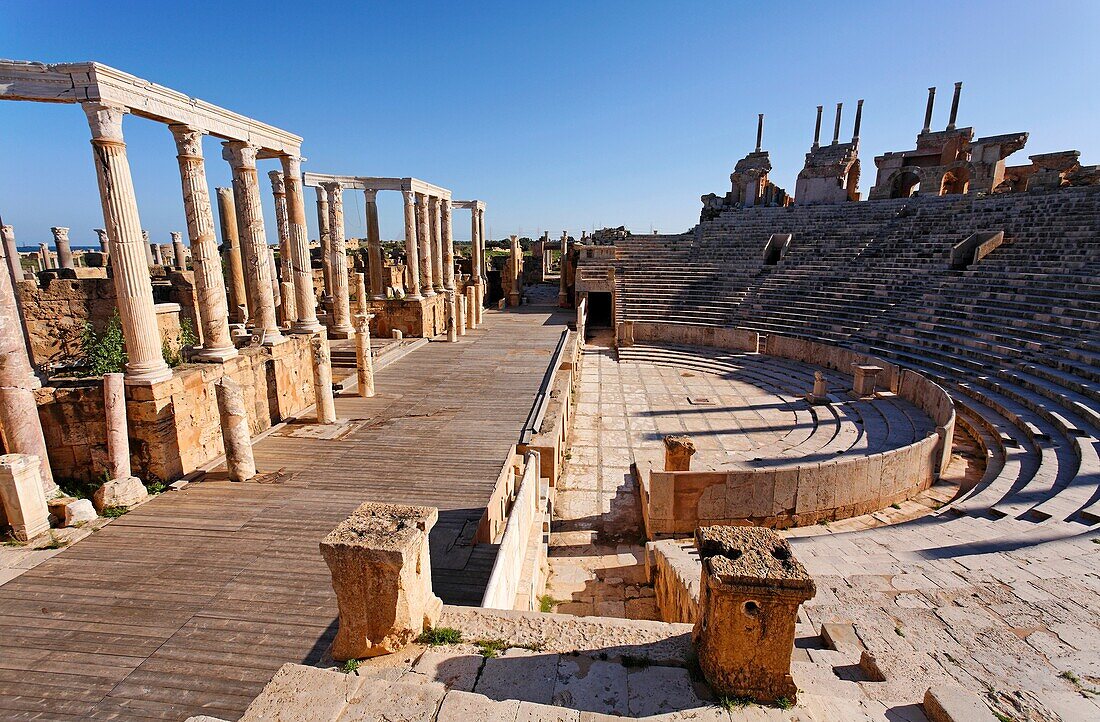 The theatre at Leptis Magna, Libya