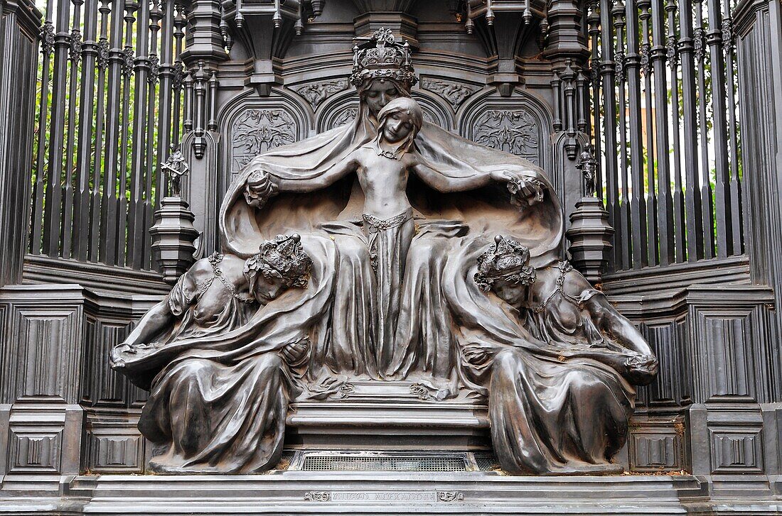 Art Nouveau memorial to Queen Alexandra, Marlborough Road, London, UK