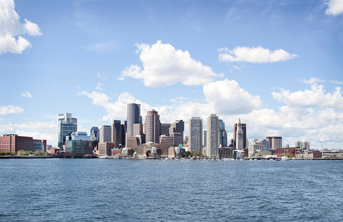 Boston cityscape from Water, Boston, Massachusetts, USA, Boston Cityscape