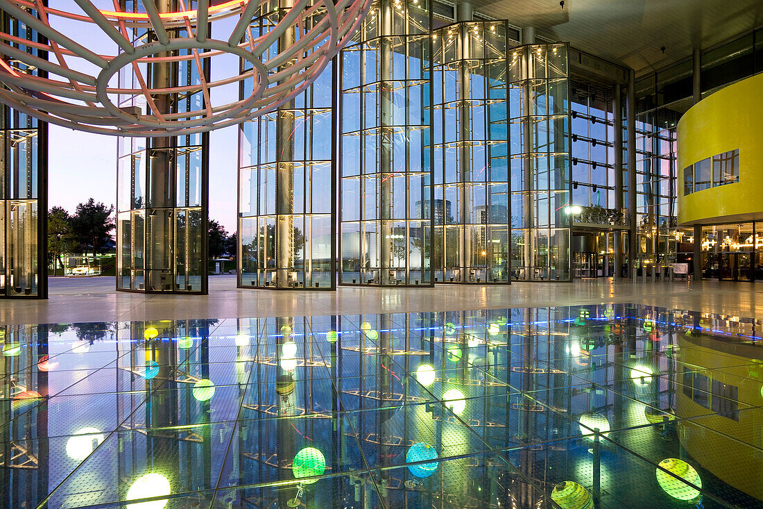 Piazza in the GroupForum, Autostadt, Wolfsburg, Lower Saxony, Germany, Europe