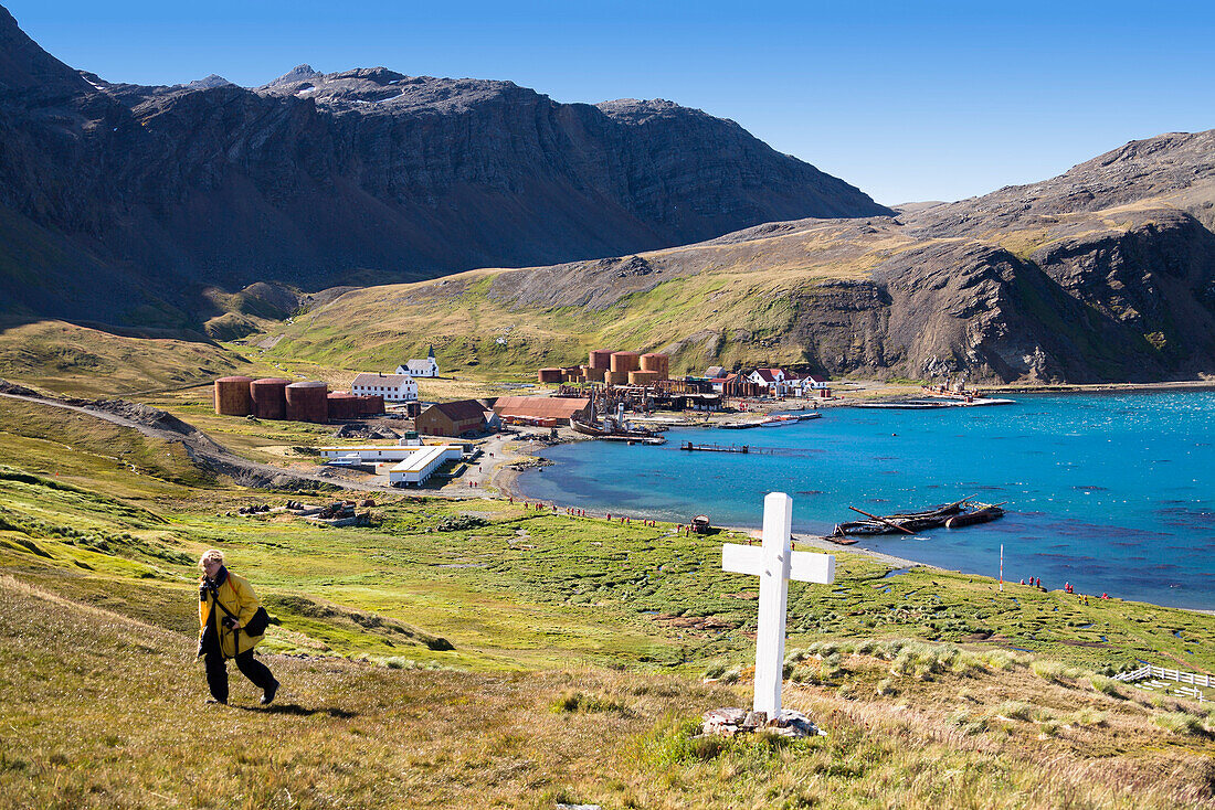 Ehemalige Walfangstation Grytviken, King Edward Cove, Südgeorgien, Südliche Sandwichinseln, Britisches Überseegebiet, Südatlantik, Subantarktis, Antarktis