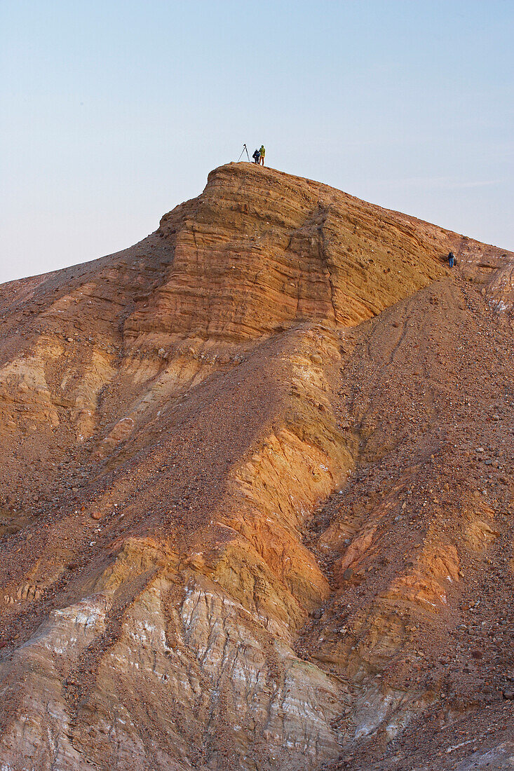 Sunrise at Zabriskie Point, Death Valley, Panamint Mountains, Death Valley National Park, California, USA, America