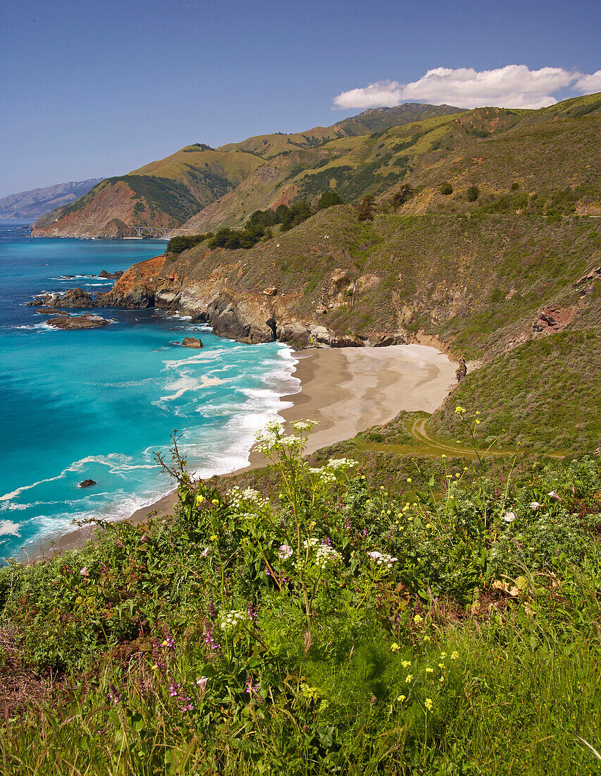 Pazifische Küste zwischen Big Sur und Lucia, All American Hwy, Highway 1, Kalifornien, USA, Amerika