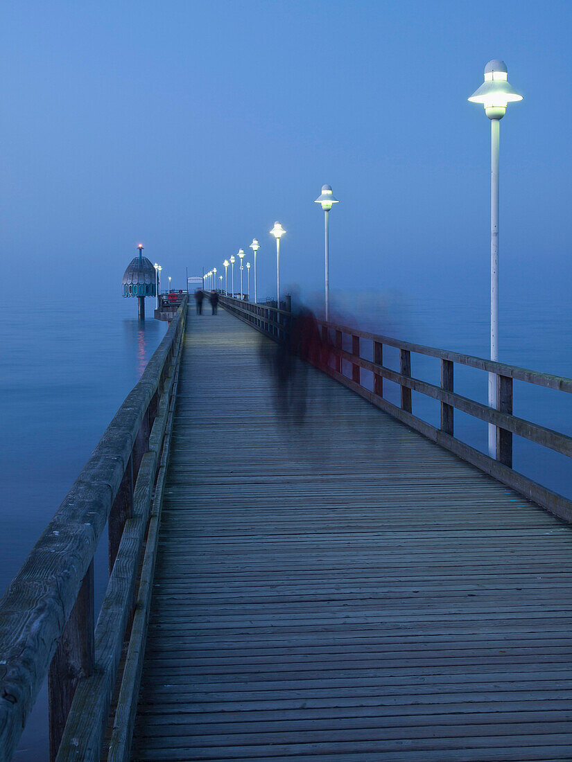 Pier in Zinnowitz in the evening, Island of Usedom, Mecklenburg Western Pomerania, Germany, Europe