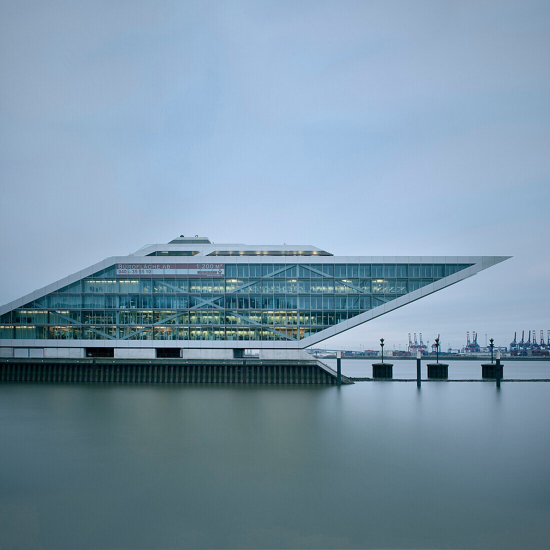 Office building at Docklands at Hamburg dockside, around Hamburg harbour, Elbe, Germany, Europe