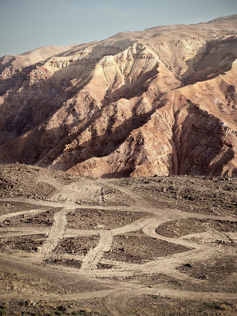 Rugged mountains in the back country of the Dead Sea, Jordan, Middle East, Asia