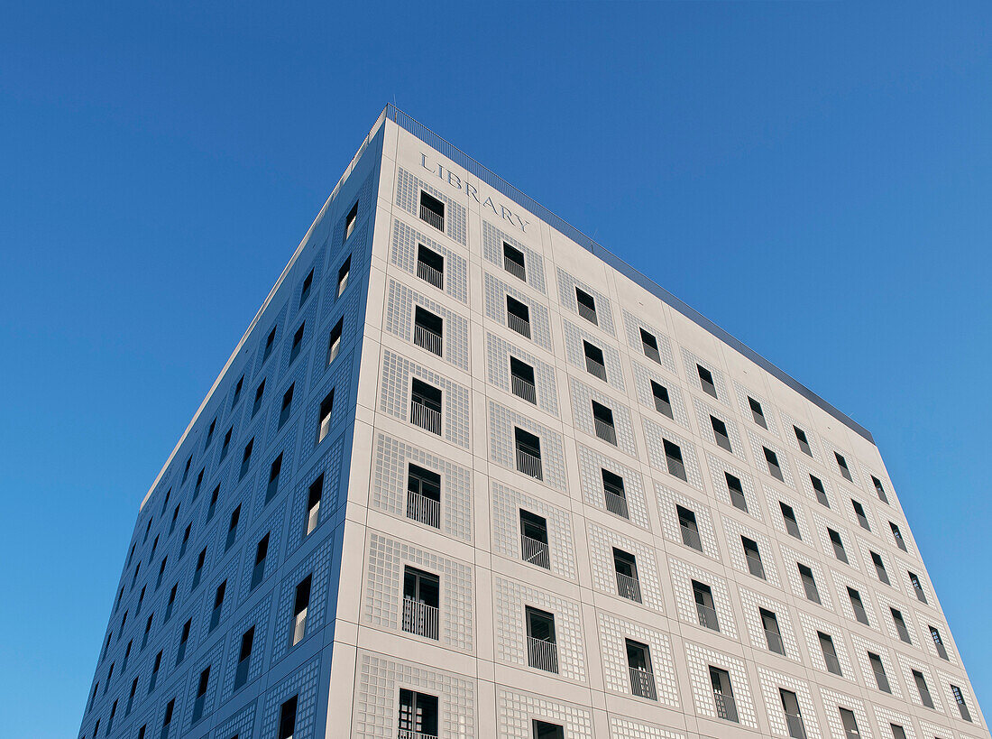 Fassade der Neuen Stadtbibliothek Stuttgart, Baden-Württemberg, Deutschland, Europa