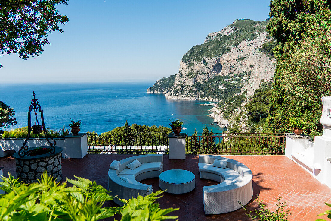 Blick auf Marina Piccola, Capri, Kampanien, Italien