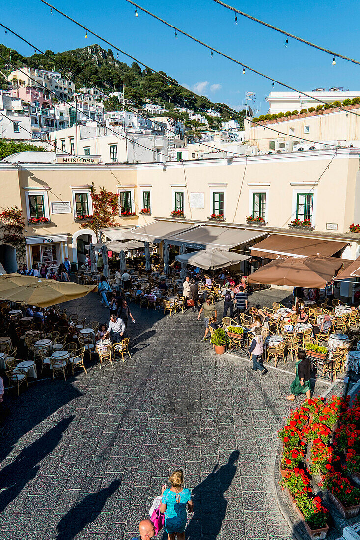 Piazzetta in Capri Stadt, Capri, Kampanien, Italien