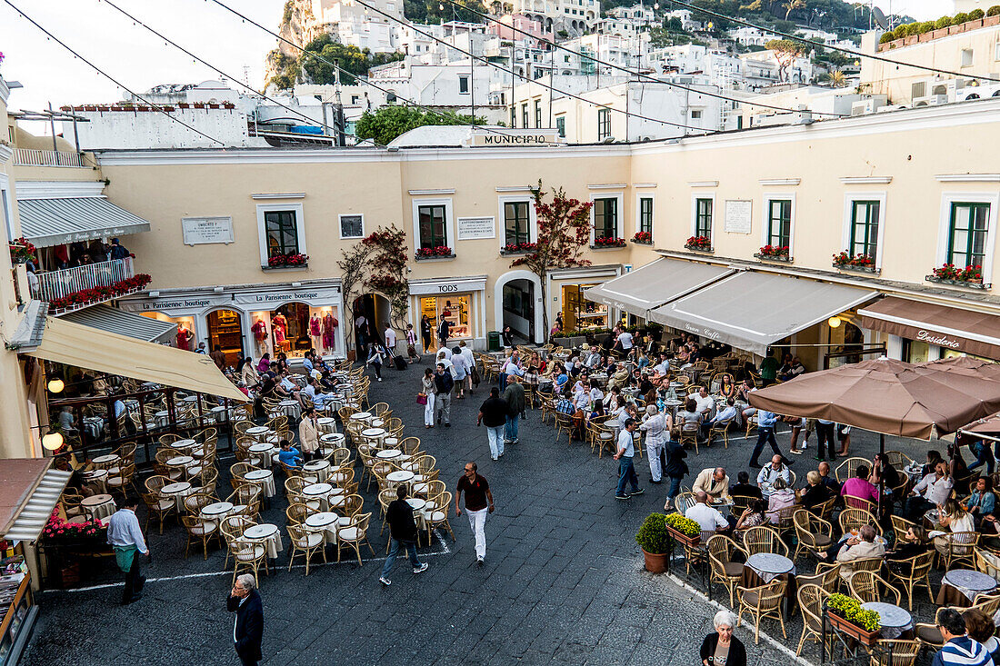 Piazzetta in Capri Stadt, Capri, Kampanien, Italien