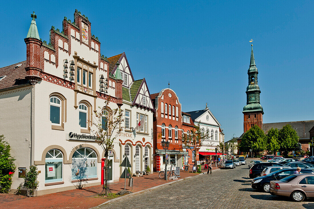 Market place of Tönning, Northern Frisia, Schleswig Holstein, Germany