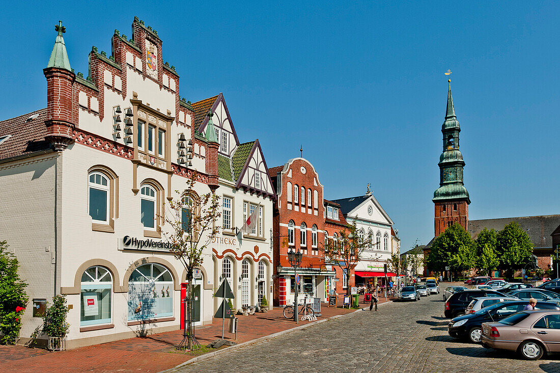 Marktplatz Tönning, Nordfriesland, Schleswig Holstein, Deutschland