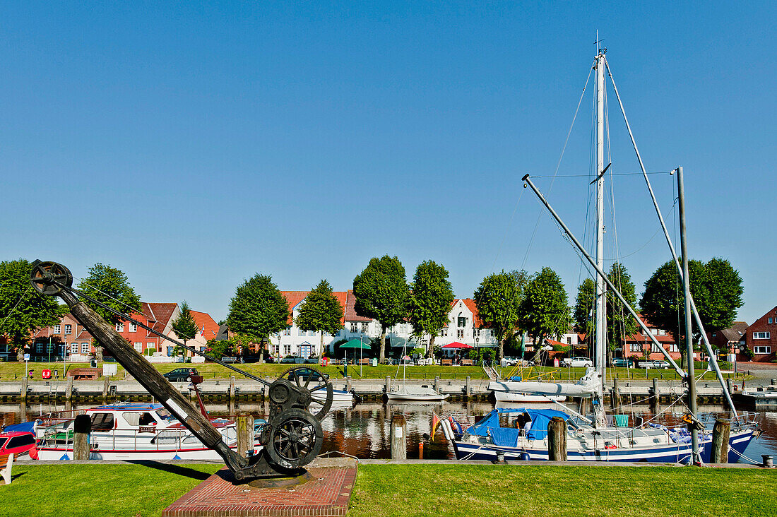 Old harbour of Tönning, Nordsee, Schleswig-Holstein, Germany