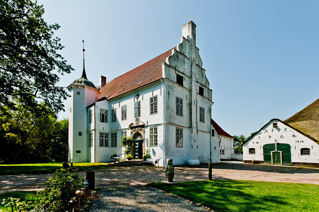 Manor house Hoyerswort, Oldenswort, Northern Frisia, Schleswig Holstein, Germany