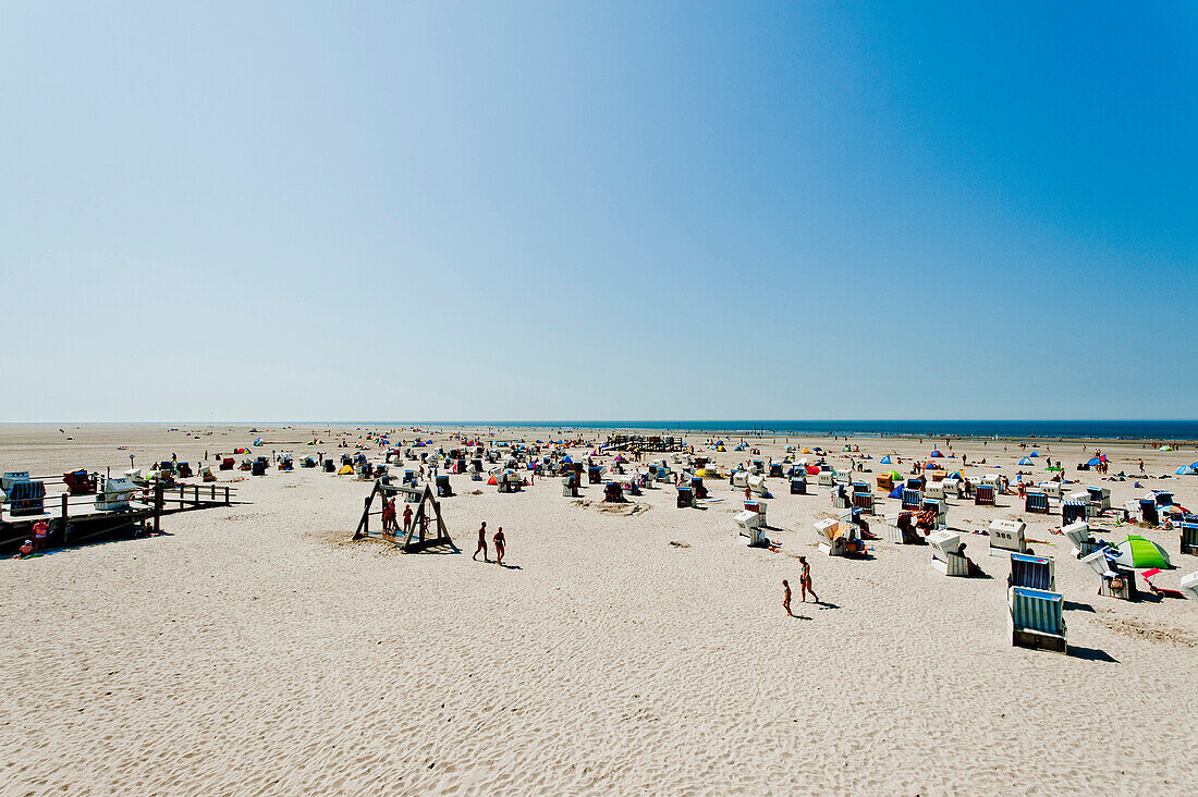 At the beach of St Peter Ording, Northern Frisia, Schleswig-Holstein, Germany