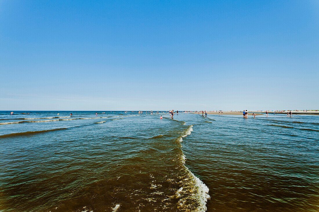 Am Strand von St Peter-Ording, Nordfriesland, Schleswig-Holstein, Deutschland