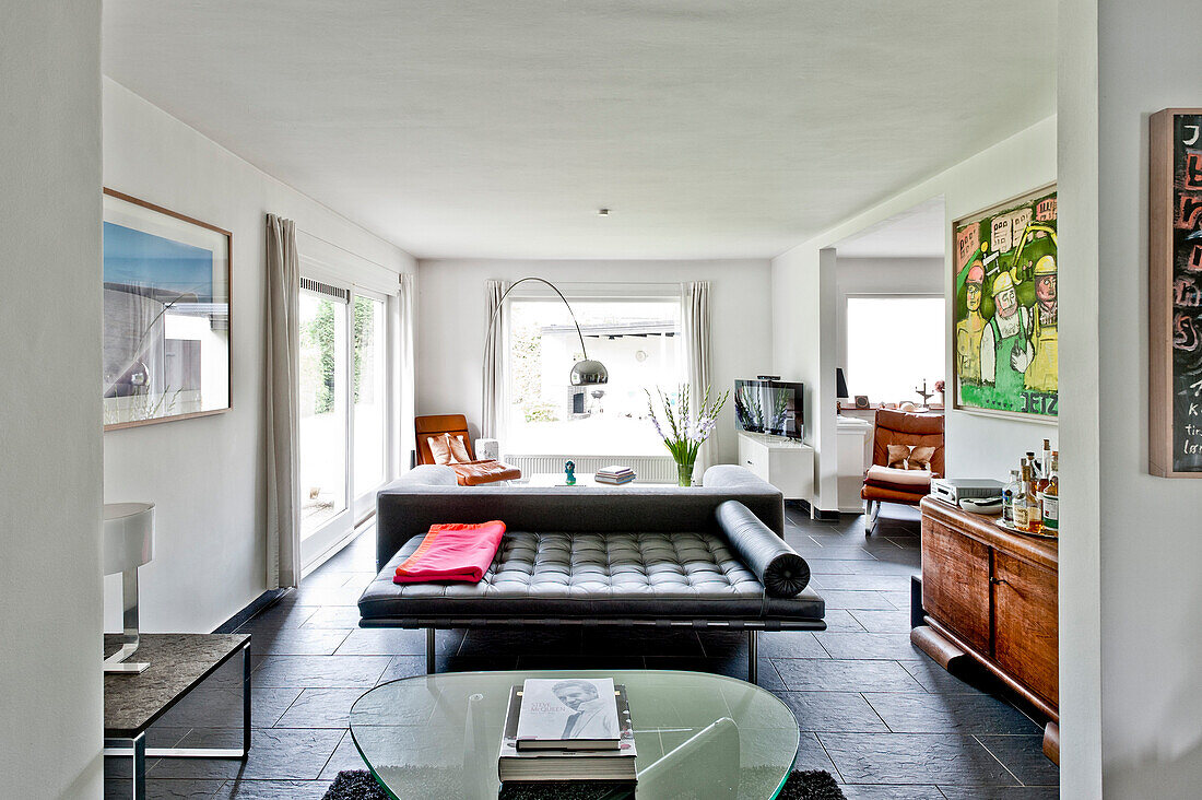 Living room, Bauhaus residential house, Hamburg, Germany