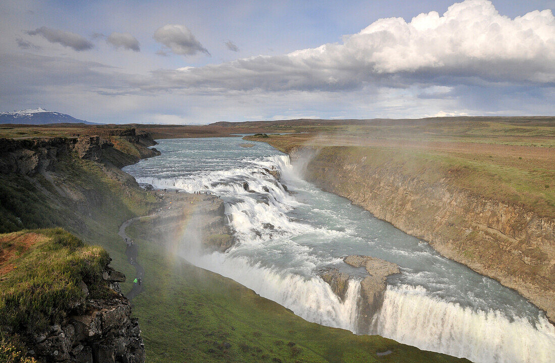 Waterfall Gullfoss at the golden circle, Iceland, Europe