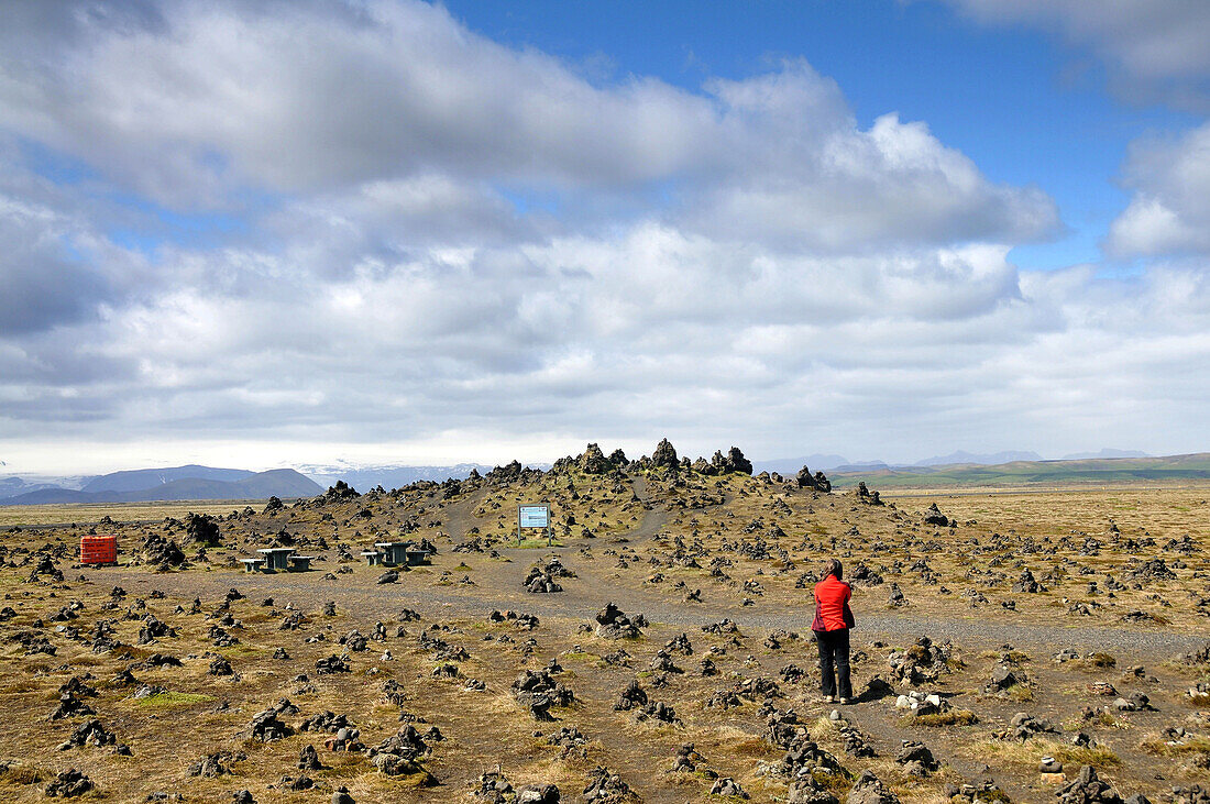 Ring road, lava field Eldhraun, Myrdalssandur, Sudurland, Iceland