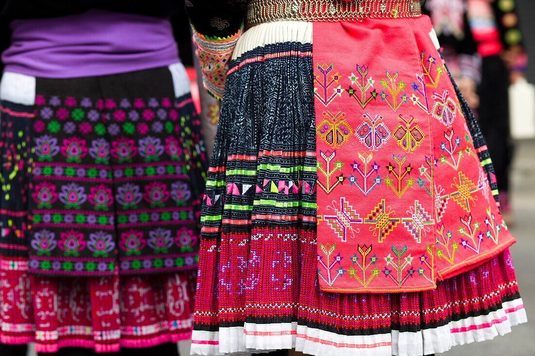 Thailand,Golden Triangle,Chiang Mai,Detail of Traditional Ethnic Costume