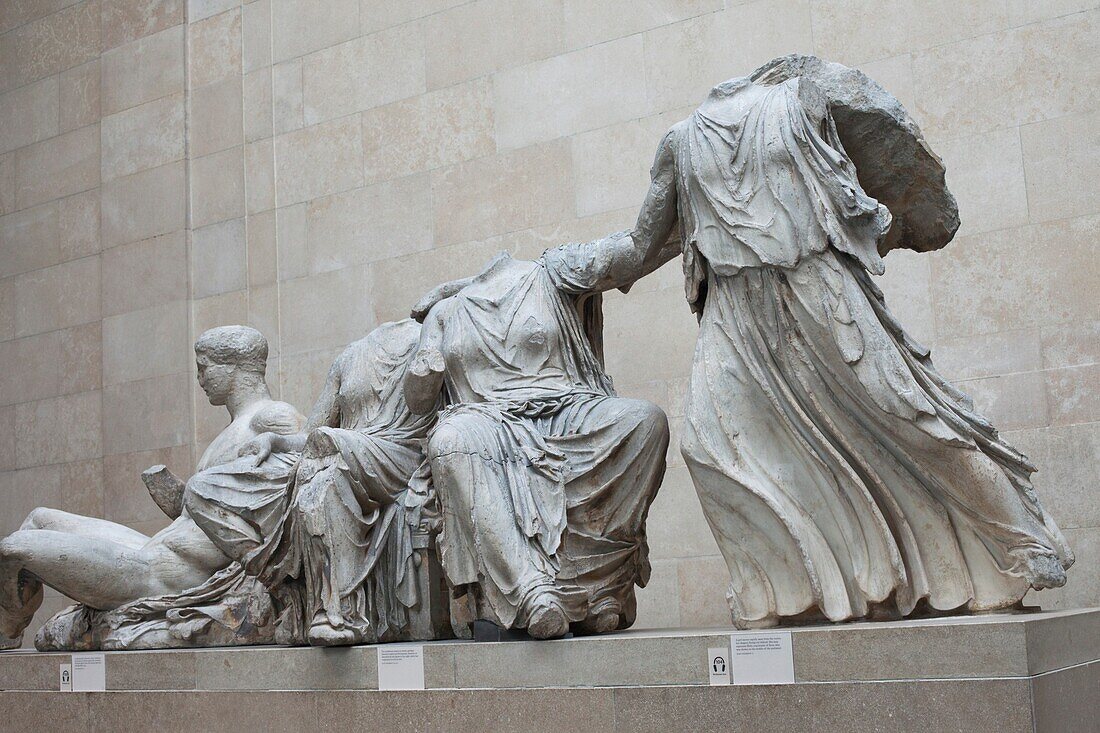England,London,British Museum,Elgin Marbles from the Parthenon in Athens 4th century BC
