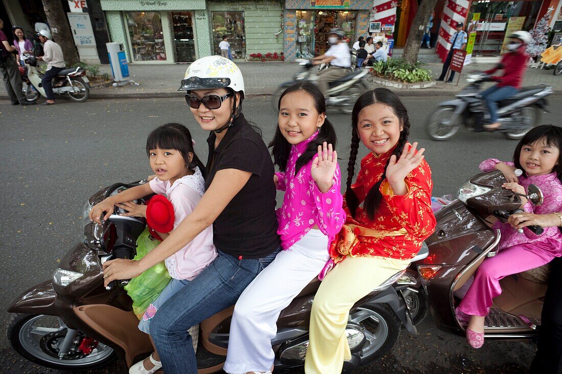 Vietnam,Vietnam,Ho Chi Minh City,Motorbike Traffic