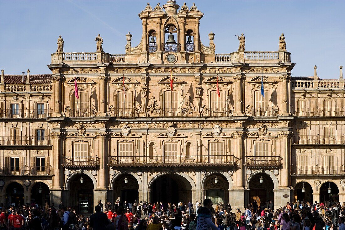 Main Square and Town Hall, Salamanca, Castilla y León, Spain