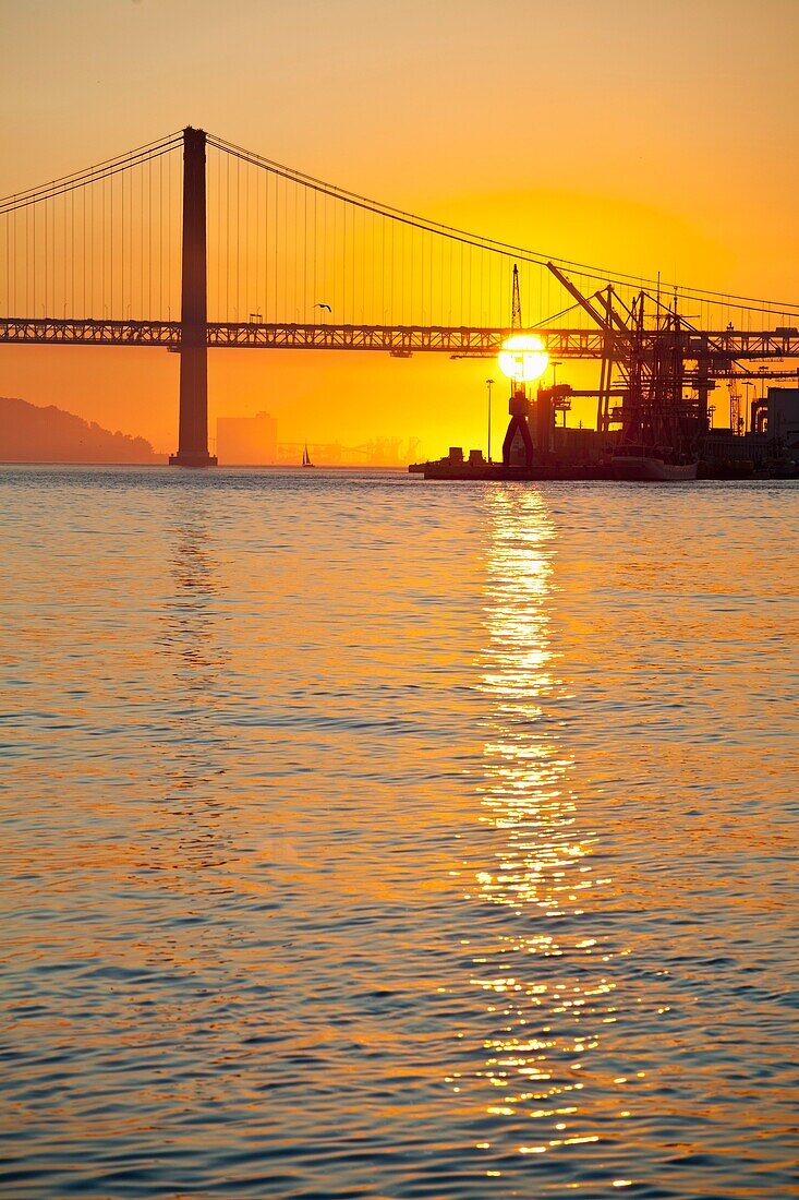 25th April Bridge inTagus river, Lisbon, Portugal