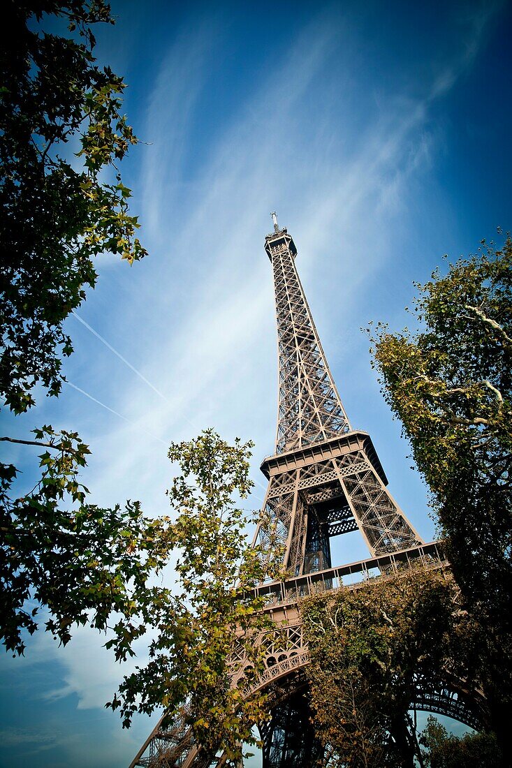 Champ de Mars, park around of Eiffel Tower, Paris, France, Europe