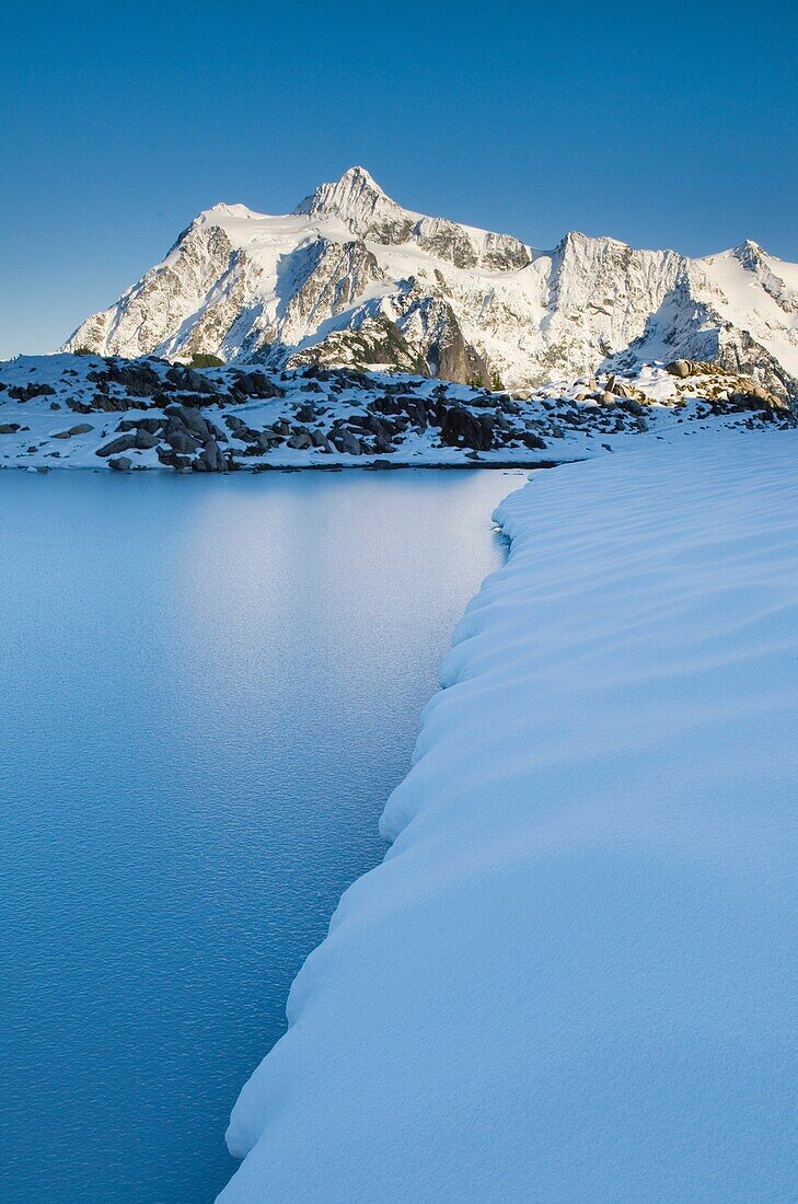 Mount Shuksan 9131 ft / 2783 m seen from Kulshan Rdge, North Cascades Washington