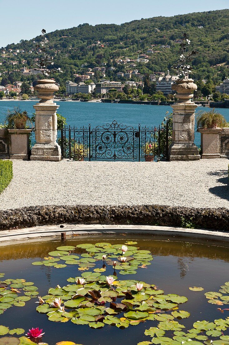 Garden of isola bella, Lake Maggiore, Italy.