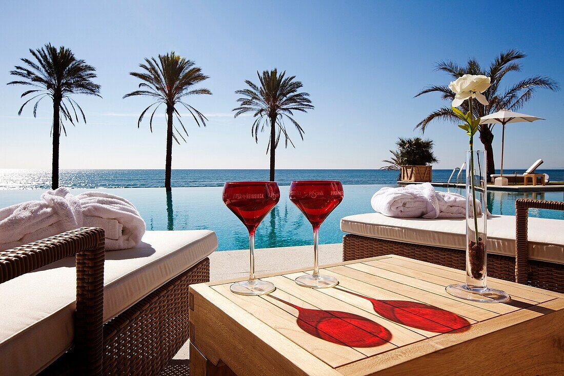 Beach Club hotel Vincci Estrella del Mar, Marbella, Malaga Province, Andalusia, Spain.