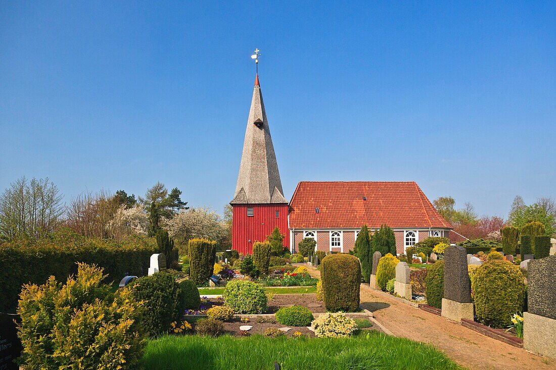 St. Marien church in Twielenfleth, Lower Saxony, Germany, Europe