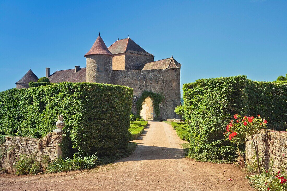 The historic castle of Berzé-le-Châtel, Burgundy, France, Europe