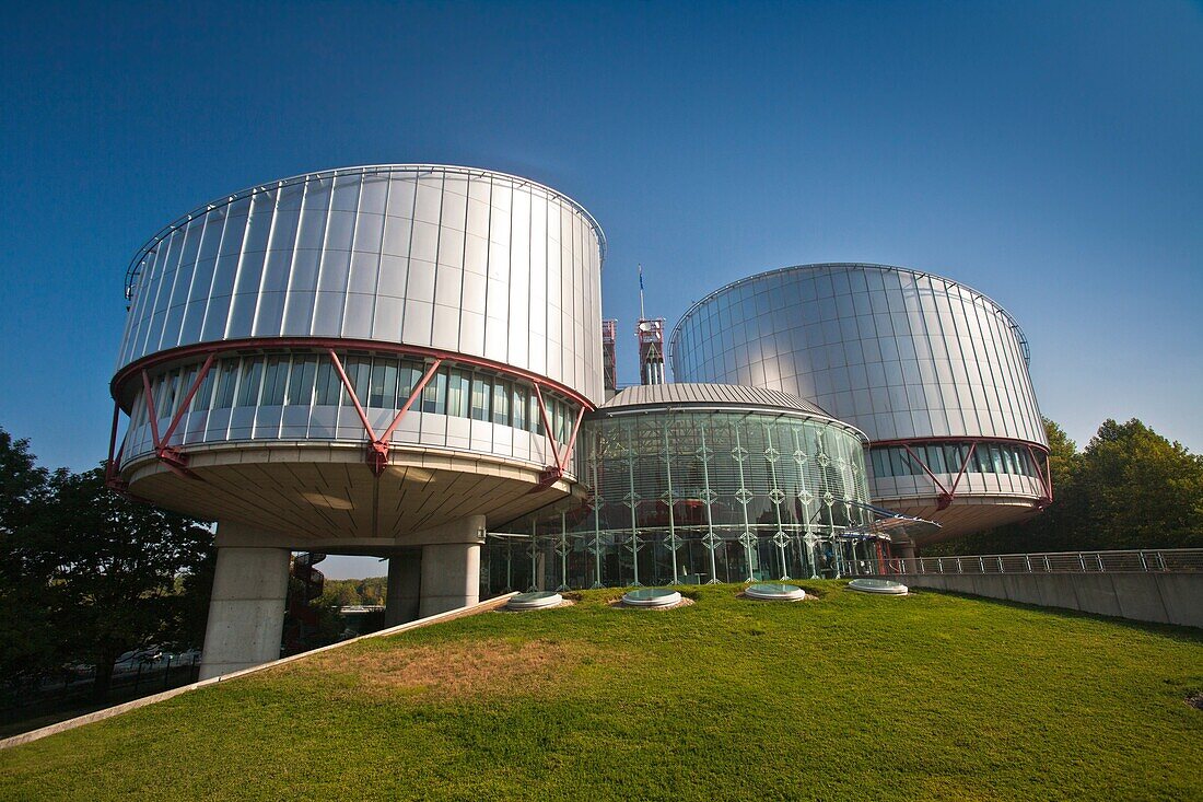 Building of the European Court of Human Rights, Strasbourg, Alsace, France, Europe