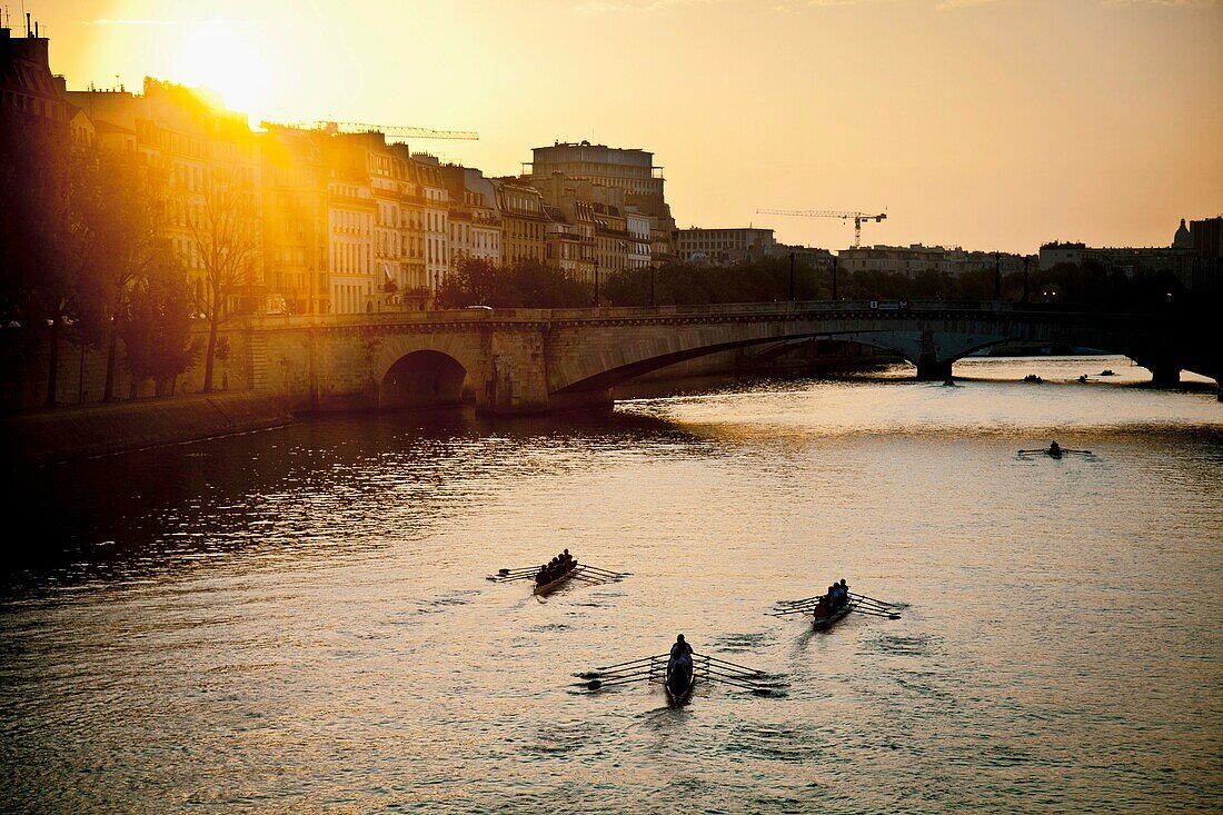 Sunrise at Seine River, Paris, France