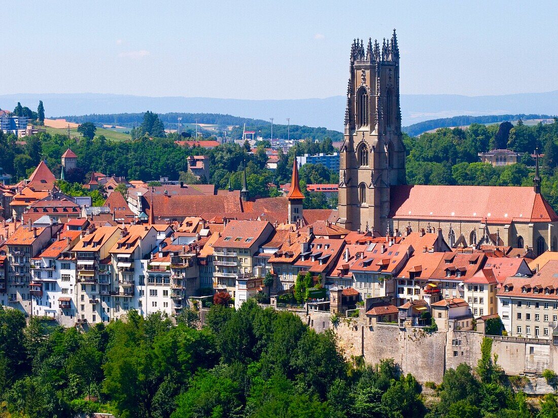 Cathedral, View of Fribourg, Switzerland