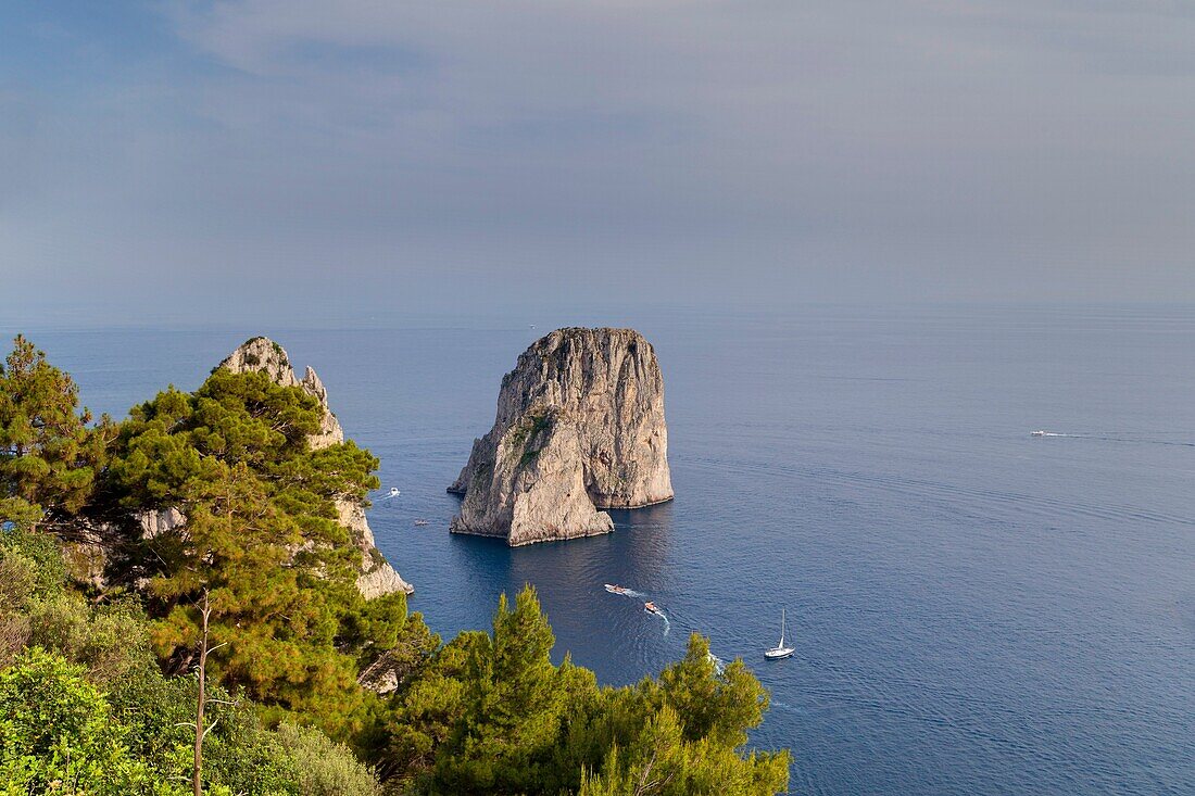 Faraglioni rock formations island of Capri Italy