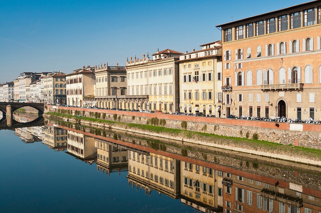 Ponte alla Carraia and Lungarno Corsini, Arno River, Firenze, Unesco World Heritage site, Tuscany, Italy