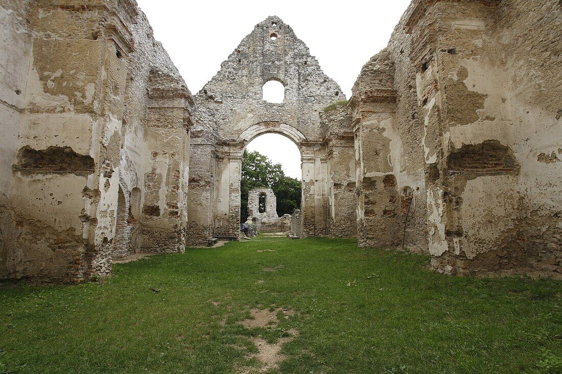 The ruins of deserted medieval Franciscan monastery dedicated to St  Catherine of Alexandria in Male Karpaty, Slovakia