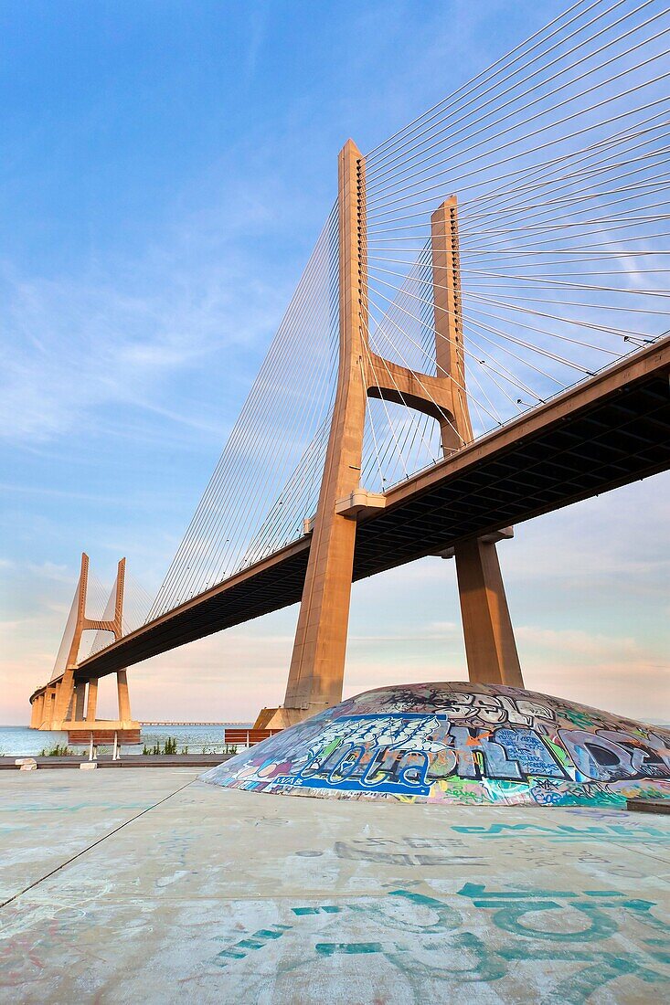 Vasco da Gama Bridge, Lisbon, Portugal, Europe