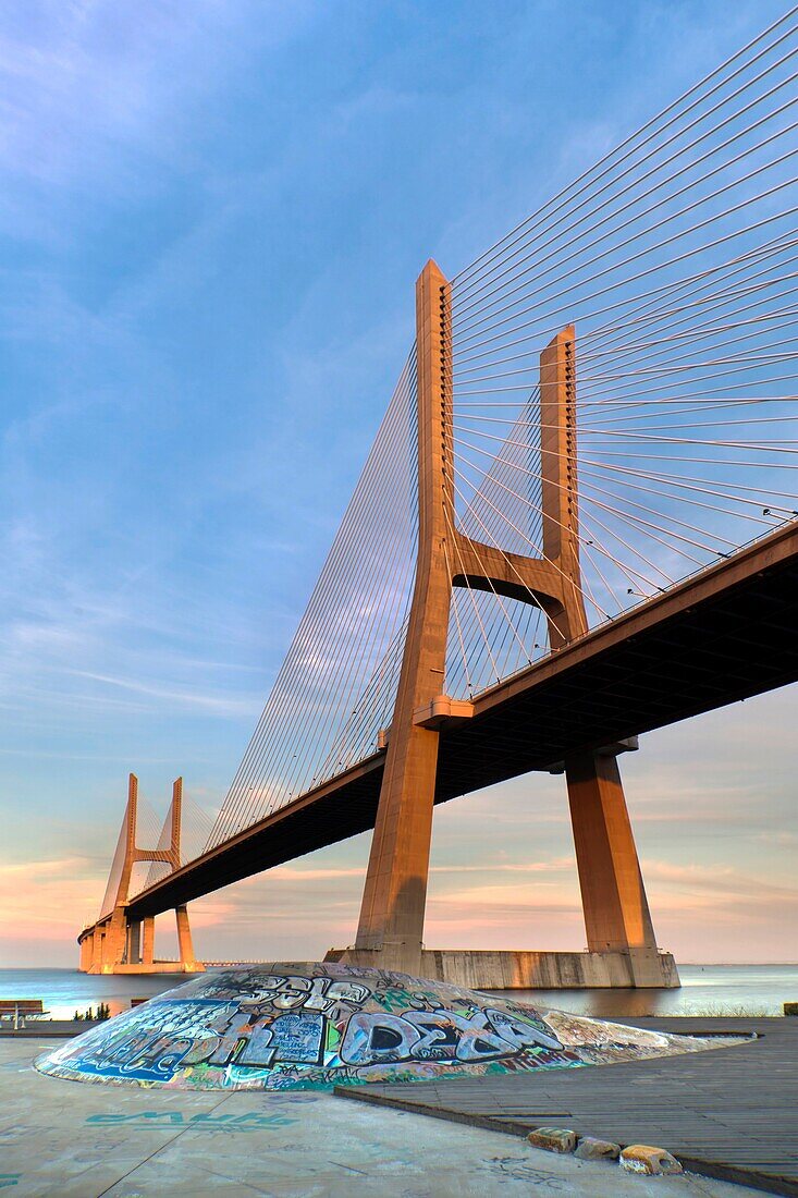 Vasco da Gama Bridge, Lisbon, Portugal, Europe