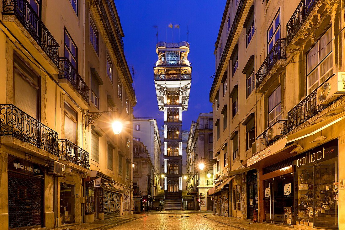 Santa Justa Lift, Lisbon, Portugal, Europe