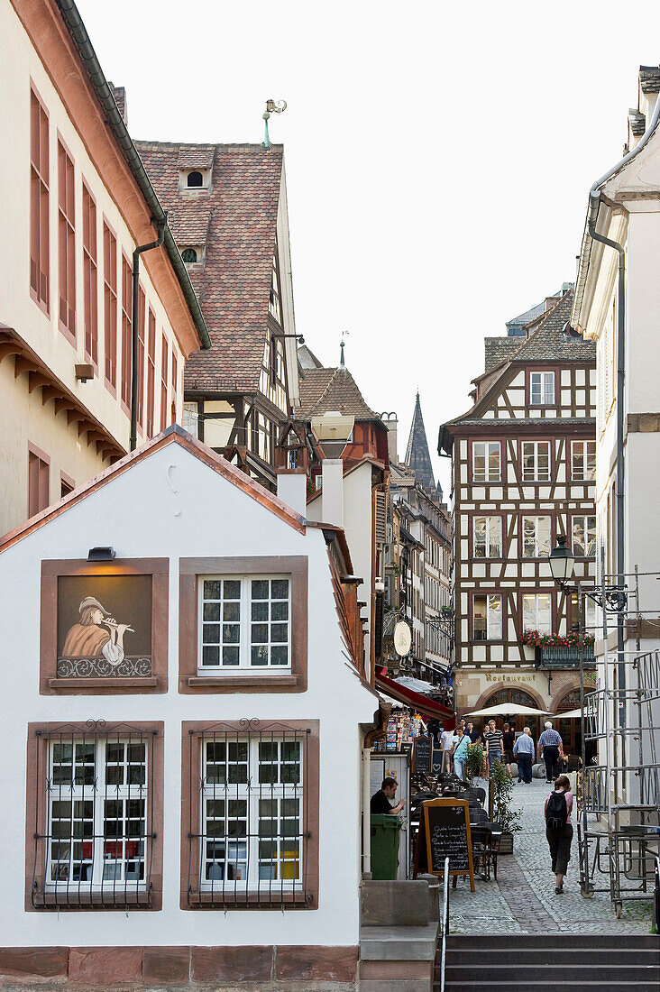 Historic district in Strasbourg, Alsace, France