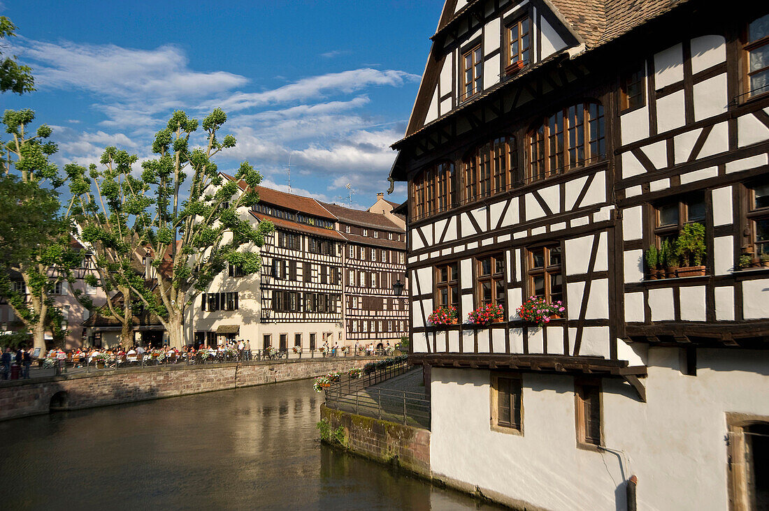 Fachwerkhäuser in Petite France, Straßburg, Elsass, Frankreich