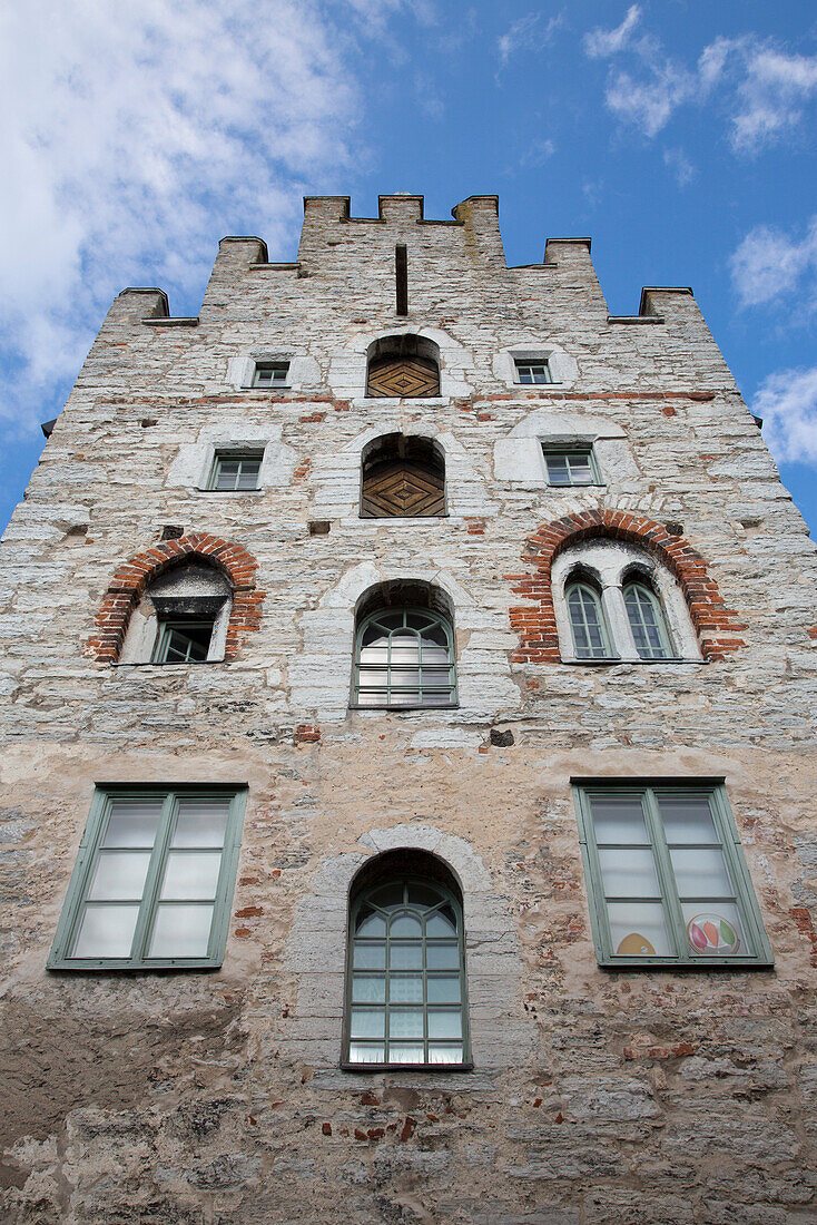 Fassade der alten Apotheke, Visby, Gotland, Schweden, Europa